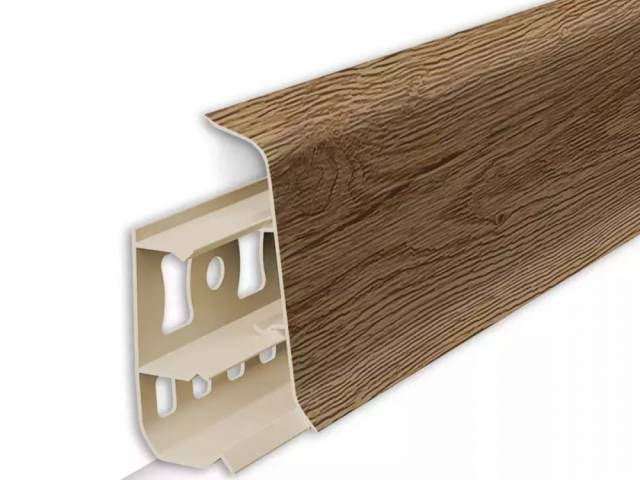 Плинтус пластиковый ДЕКО 55 Дизайн - ДУБ РУСТИК 1шт