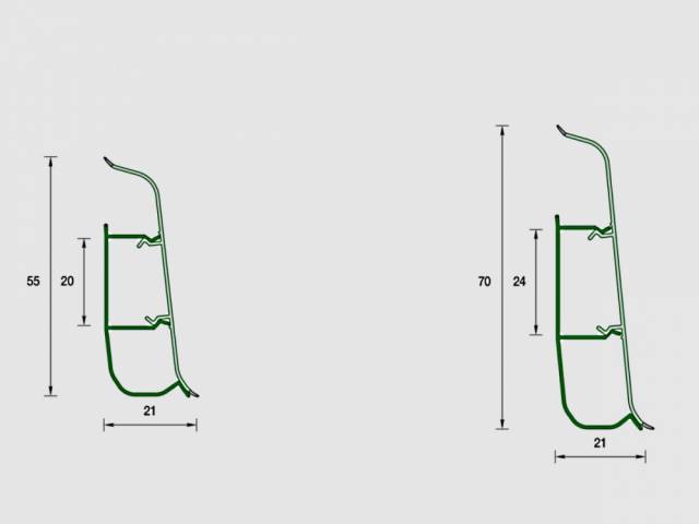 Плинтус пластиковый ДЕКО 55 - 3