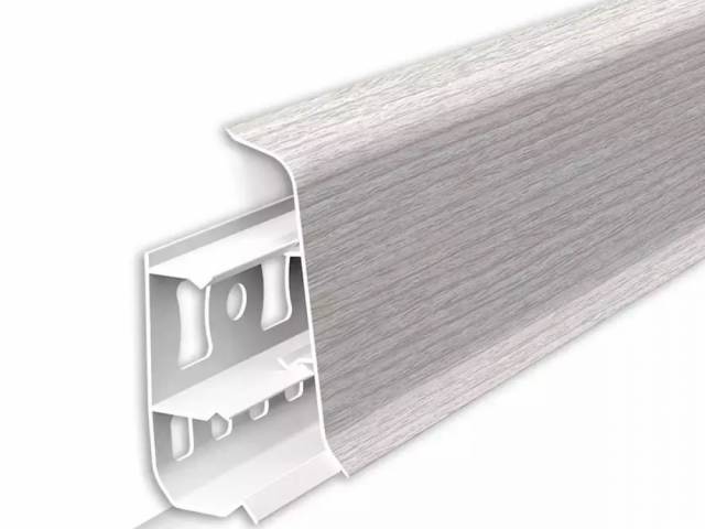 Плинтус пластиковый ДЕКО 55 Дизайн - КЛЁН ПАТИНА 1шт