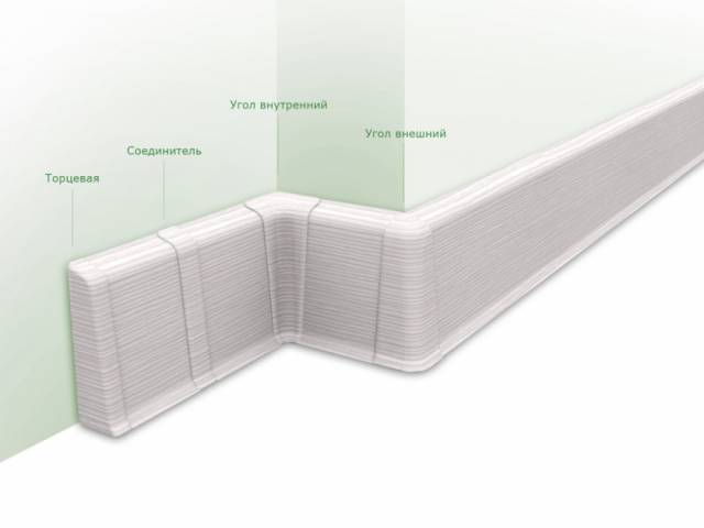 Плинтус пластиковый ДЕКО 55 - 4