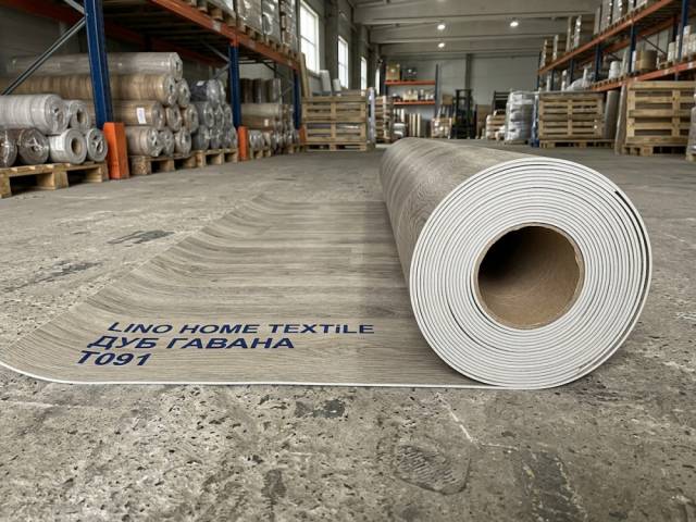 Линолеум полукоммерческий LiNO HOME TEXTiLE Дизайн - ДУБ ГАВАНА Т091 3.0 м - 2